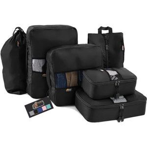 6 Piece Packing Cubes Set, Compression Space Saving Organizers Suitcases Luggage